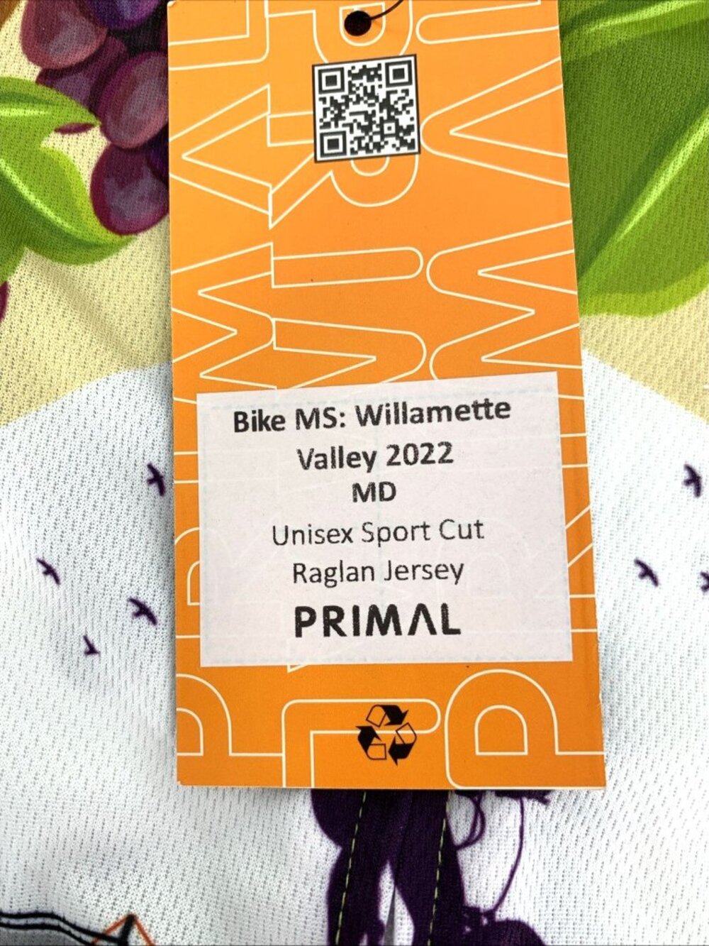 Primal Cycling Jersey Unisex Sz M Bike MS 2022 Willamette Valley Oregon NWT - Picture 4 of 10